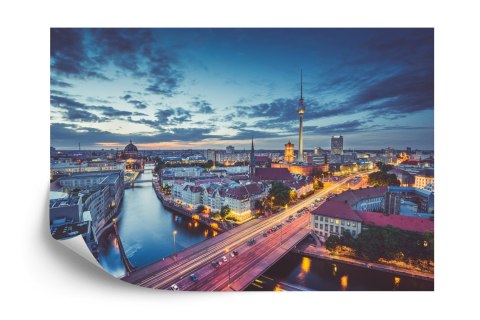 Fototapeta Centrum Berlina Nocą Vinyl Gładki 180x120 FT-2516-VG180-120