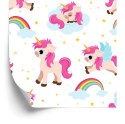 Tapeta Dla Dzieci - Jednorożce Na Tle Gwiazd I Tęczy Flizelina 53x1000 TR-3360-VER-53