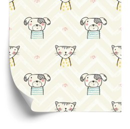 Tapeta Dla Dzieci - Psy I Koty Flizelina 53x1000 TR-1364-VER-53