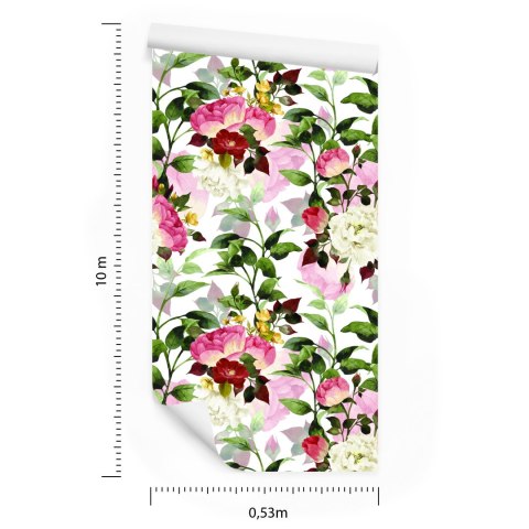 Tapeta Piękne Kolorowe Kwiaty Flizelina 53x1000 TR-932-VER-53