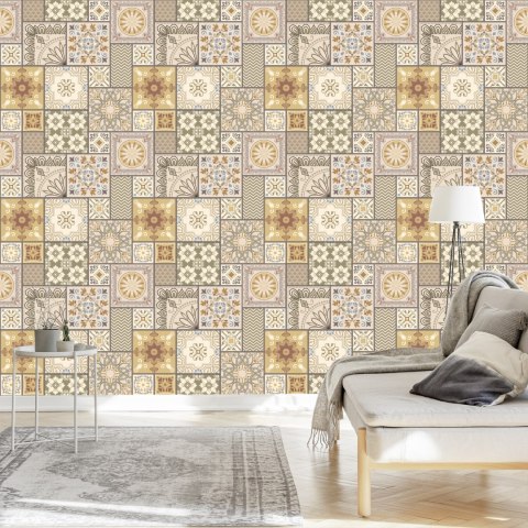 Tapeta Abstrakcyjna Mozaika W Formie Patchworku Flizelina 53x1000 TR-549-VER-53