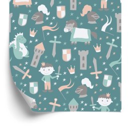 Tapeta Bajkowa Dla Dzieci, Konie, Gwiazdy, Rycerz Flizelina 53x1000 TR-3160-VER-53