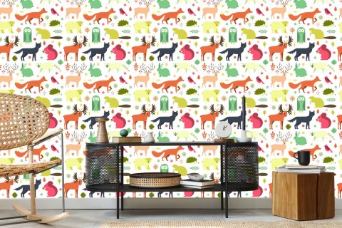 Tapeta Dla Dzieci - Cudowne Zwierzątka Leśne Flizelina 53x1000 TR-2943-VER-53