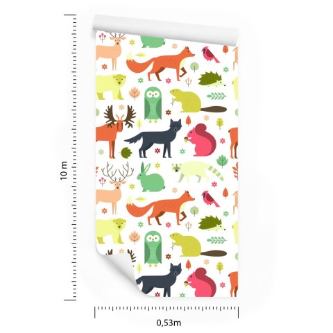 Tapeta Dla Dzieci - Cudowne Zwierzątka Leśne Flizelina 53x1000 TR-2943-VER-53