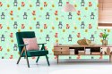 Tapeta Dla Dzieci - Leśne Zwierzątka W Pastelowych Barwach Flizelina 53x1000 TR-886-VER-53