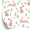 Tapeta Dla Dzieci - Piękne Zające Flizelina 53x1000 TR-1561-VER-53