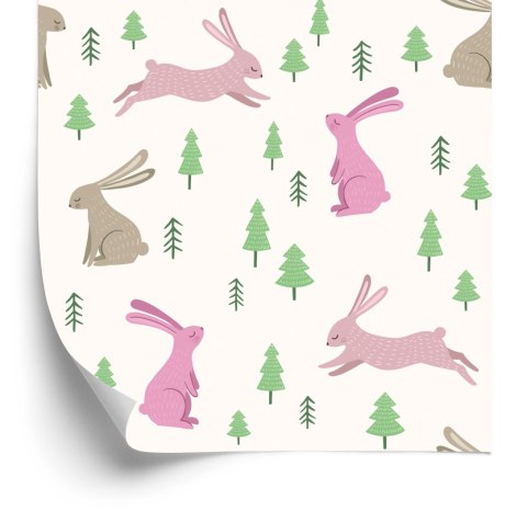 Tapeta Dla Dzieci - Piękne Zające Flizelina 53x1000 TR-1561-VER-53