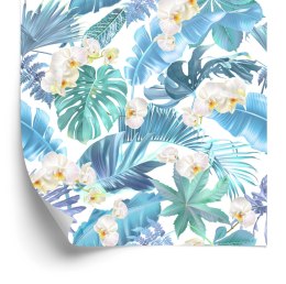 Tapeta Do Salonu Zieleń Kwiaty Rośliny Storczyki Flizelina 53x1000 TR-2011-VER-53