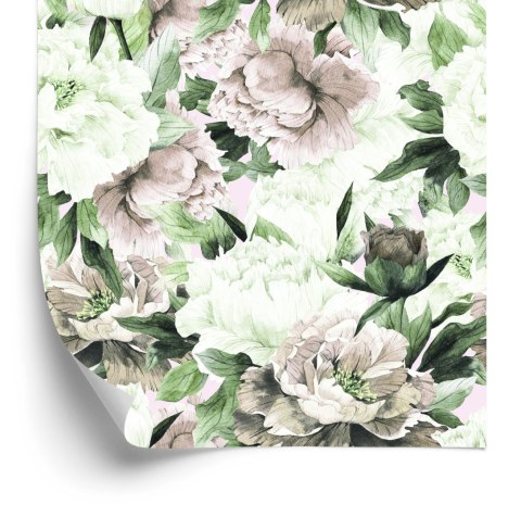 Tapeta Do Sypialni Kwiaty Akwarela Natura Liście Flizelina 53x1000 TR-2639-VER-53