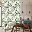 Tapeta Do Sypialni Kwiaty Akwarela Natura Liście Flizelina 53x1000 TR-2639-VER-53