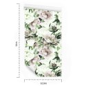 Tapeta Do Sypialni Kwiaty Akwarela Natura Liście Flizelina 53x1000 TR-2639-VER-53