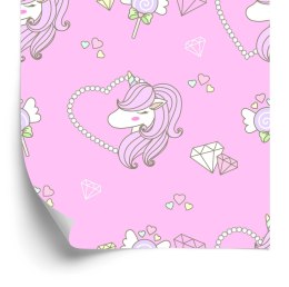 Tapeta Jednorożec Z Serduszkiem Flizelina 53x1000 TR-4588-VER-53