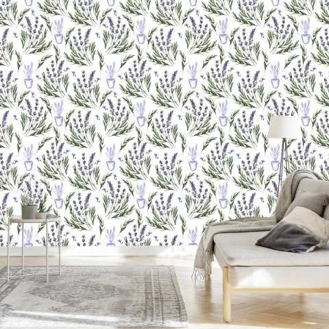 Tapeta Lawenda W Donicach Flizelina 53x1000 TR-2789-VER-53