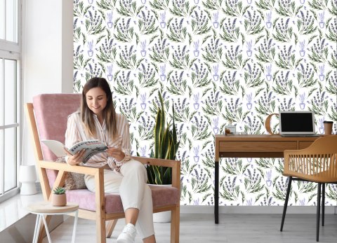 Tapeta Lawenda W Donicach Flizelina 53x1000 TR-2789-VER-53