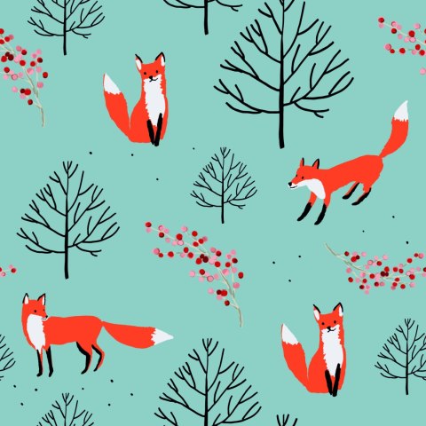 Tapeta Lisy Z Owocami Leśnymi Flizelina 53x1000 TR-4037-VER-53