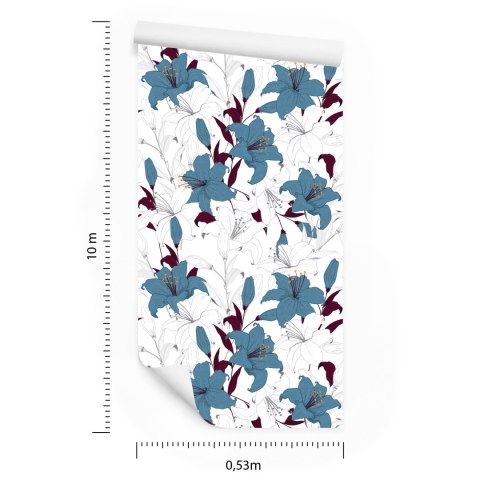 Tapeta Piękne Kwiaty Lilii Flizelina 53x1000 TR-184-VER-53