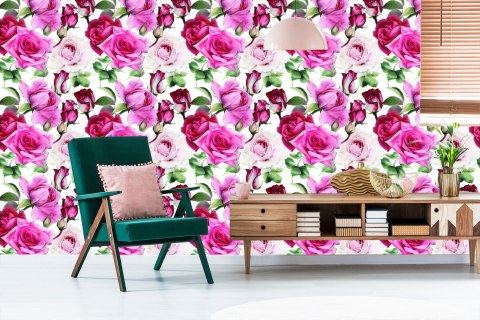 Tapeta Róże W Modnych Kolorach Flizelina 53x1000 TR-3211-VER-53