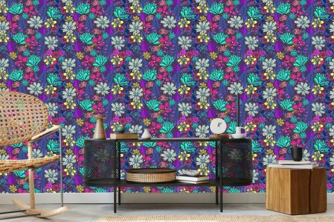 Tapeta Dla Dzieci - Bukiet Pięknych Kolorowych Kwiatów Flizelina 53x1000 TR-969-VER-53