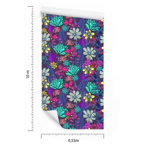 Tapeta Dla Dzieci - Bukiet Pięknych Kolorowych Kwiatów Flizelina 53x1000 TR-969-VER-53