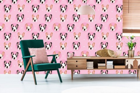 Tapeta Dla Dzieci - Pieski I Łapki Flizelina 53x1000 TR-1361-VER-53