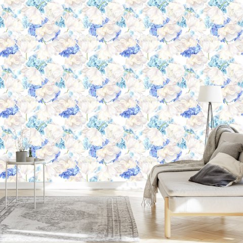 Tapeta Tulipany Z Hortensją Flizelina 53x1000 TR-4209-VER-53