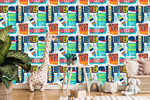 Tapeta Deskorolki I Napisy Flizelina 53x1000 TR-4146-VER-53