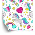 Tapeta Dla Dzieci - Magiczne Kolorowe Jednorożce Flizelina 53x1000 TR-2258-VER-53