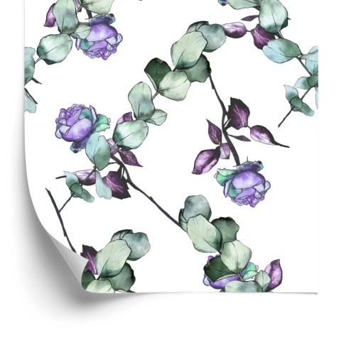 Tapeta Fioletowe Róże Flizelina 53x1000 TR-4798-VER-53