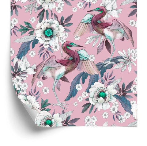 Tapeta - Kolorowe Ptaki I Kwiaty Flizelina 53x1000 TR-2184-VER-53