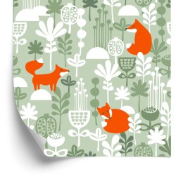 Tapeta Lisy Na Zimowej Polanie Flizelina 53x1000 TR-3981-VER-53