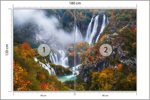 Fototapeta Jesienny Wodospad Flizelina Zmywalna 180x120 FT-558-VEML180-120
