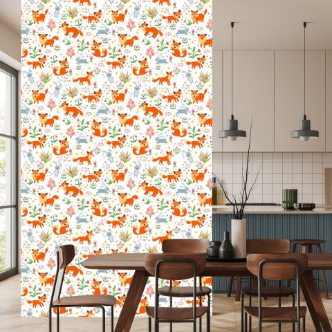 Tapeta Dla Dzieci - Lisy I Zajączki Flizelina 53x1000 TR-2030-VER-53