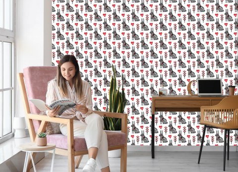 Tapeta Króliki W Ciekawej Odsłonie Flizelina 53x1000 TR-2537-VER-53