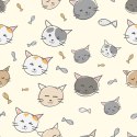 Tapeta Dla Dzieci - Kotki I Rybki Flizelina 53x1000 TR-1595-VER-53