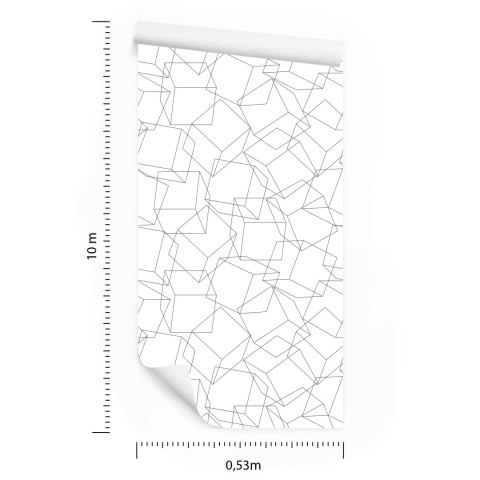 Tapeta Geometryczna - Minimalizm Efekt 3D Flizelina 53x1000 TR-155-VER-53
