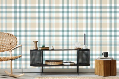 Tapeta Krata W Kolorze Szarym, Beżowym I Białym Flizelina 53x1000 TR-773-VER-53