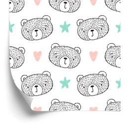 Tapeta Misie Serca Gwiazdki Flizelina 53x1000 TR-1574-VER-53