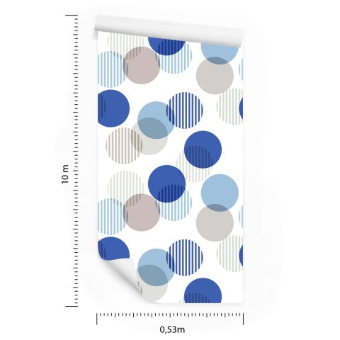 Tapeta Nowoczesne Abstrakcyjne Groszki Flizelina 53x1000 TR-789-VER-53