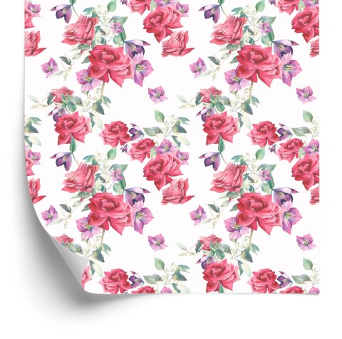 Tapeta Róże Liście Kwiaty Flizelina 53x1000 TR-2112-VER-53