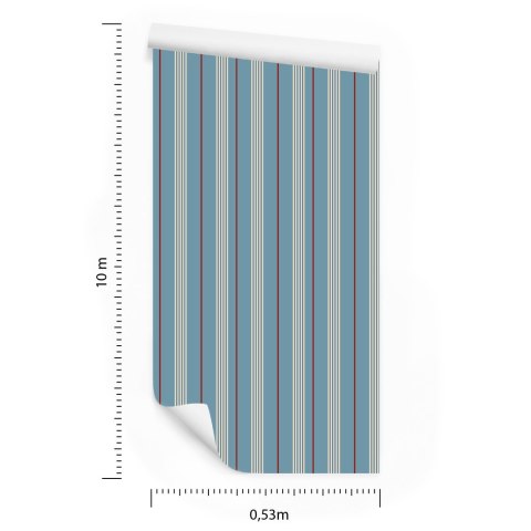 Tapeta W Klasyczne Pionowe Pasy, Do Biura, Salonu Flizelina 53x1000 TR-1433-VER-53