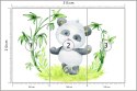 Fototapeta Panda I Bambus Flizelina Zmywalna 315x210 FT-2380-VEML315-210