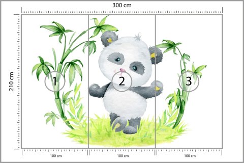 Fototapeta Panda I Bambus Vinyl Gładki 300x210 FT-2380-VG300-210