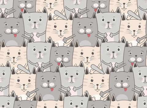 Tapeta Dla Dzieci - Kotki Flizelina 53x1000 TR-3427-VER-53