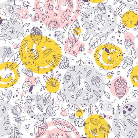 Tapeta Dla Dzieci - Ładny Leśny Motyw Flizelina 53x1000 TR-819-VER-53