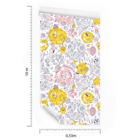 Tapeta Dla Dzieci - Ładny Leśny Motyw Flizelina 53x1000 TR-819-VER-53