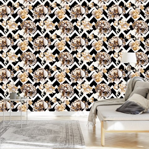 Tapeta Kwiaty Hortensji Flizelina 53x1000 TR-1386-VER-53