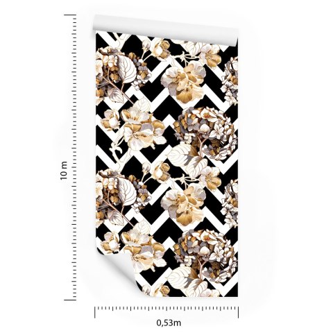 Tapeta Kwiaty Hortensji Flizelina 53x1000 TR-1386-VER-53