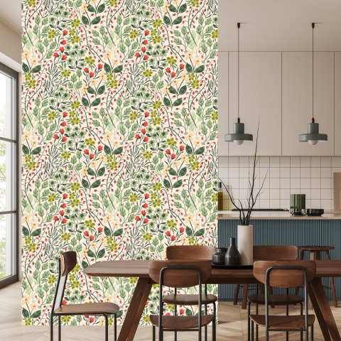 Tapeta Kwiaty I Owoce Leśne Flizelina 53x1000 TR-3882-VER-53