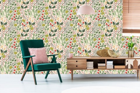 Tapeta Kwiaty I Owoce Leśne Flizelina 53x1000 TR-3882-VER-53