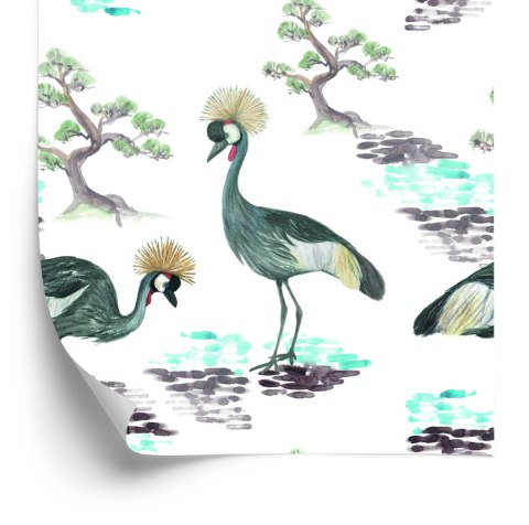 Tapeta - Piękne Ptaki I Kwiaty Flizelina 53x1000 TR-3152-VER-53